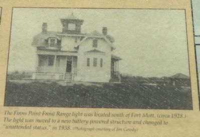 Finns Point Front Range Light c. 1928. Click for full size. Finns Point Front Range Light c. 1928 image. Click for full size.