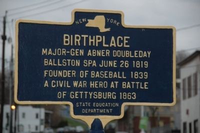 Birthplace of Abner Doubleday Marker image. Click for full size.