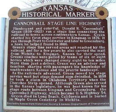 Cannonball Stage Line Highway Marker. Click for full size. Cannonball Stage Line Highway Marker image. Click for full size.