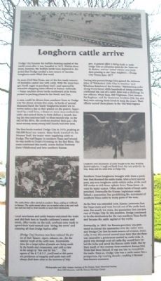 Longhorn cattle arrive Marker. Click for full size. Longhorn cattle arrive Marker image. Click for full size.