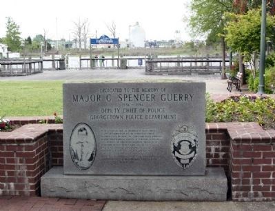 Major C. Spencer Guerry at the small Memorial Park on Front Street image. Click for full size.