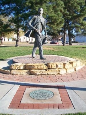 Wyatt Earp Statue and Marker. Click for full size. Wyatt Earp Statue and Marker image. Click for full size.