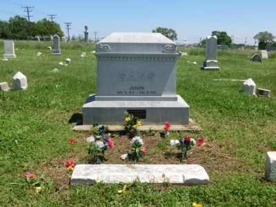 Joseph Gans Marker. Click for full size. Joseph Gans Marker image. Click for full size.