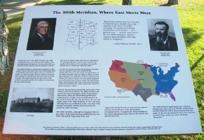 The 100th Meridian, Where East Meets West Marker image. Click for full size.