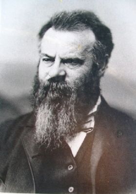 John Wesley Powell Photo on The 100th Meridian Marker. Click for full size. John Wesley Powell Photo on The 100th Meridian Marker image. Click for full size.
