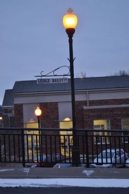 George Bailey Ln. sign and lamp post. Click for full size. George Bailey Ln. sign and lamp post image. Click for full size.