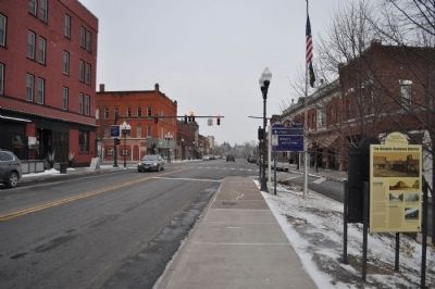 The Historic Business District Marker as seen facing east image. Click for full size.