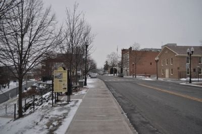 The Historic Business District Marker as seen facing west image. Click for full size.