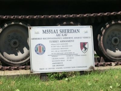M551A1 Sheridan AR/AAV Marker image. Click for full size.