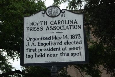 North Carolina Press Association Marker image. Click for full size.