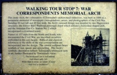 War Correspondents Memorial Arch Marker image. Click for full size.