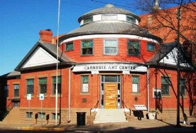 Former Carnegie Library and Markers. Click for full size. Former Carnegie Library and Markers image. Click for full size.