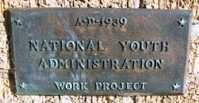 National Youth Administration Work Project Marker at H.B. (Ham) Bell Monument. Click for full size. National Youth Administration Work Project Marker at H.B. (Ham) Bell Monument image. Click for full size.
