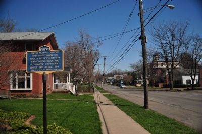 First United Methodist Church Marker facing east. Click for full size. First United Methodist Church Marker facing east image. Click for full size.