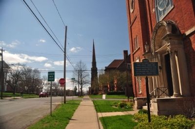 First United Methodist Church Marker facing west image. Click for full size.