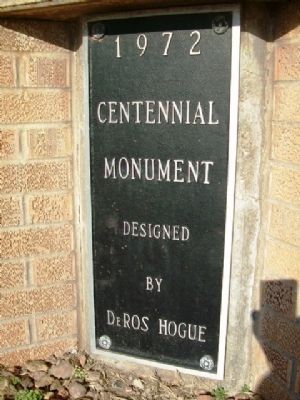 Centennial Monument Marker. Click for full size. Centennial Monument Marker image. Click for full size.