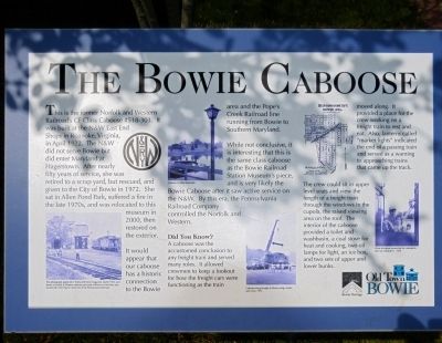 The Bowie Caboose Marker image. Click for full size.