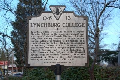 Lynchburg College Marker image. Click for full size.