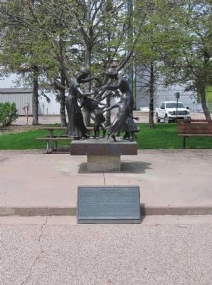 Nearby Sculpture and Plaque. Click for full size. Nearby Sculpture and Plaque image. Click for full size.