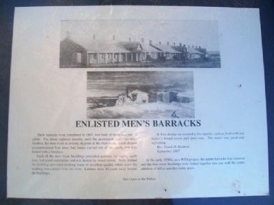 Enlisted Men's Barracks Marker image. Click for full size.