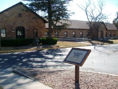 Enlisted Men's Barracks and Marker. Click for full size. Enlisted Men's Barracks and Marker image. Click for full size.