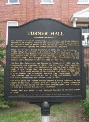 Turner Hall Marker image. Click for full size.