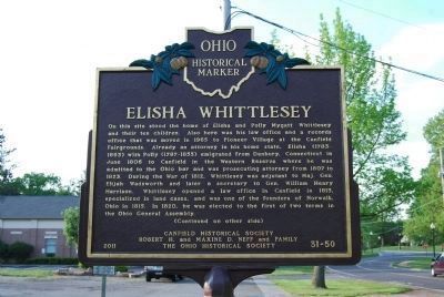 Elisha Whittlesey Marker - Side A image. Click for full size.