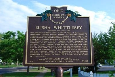Elisha Whittlesey Marker - Side B image. Click for full size.