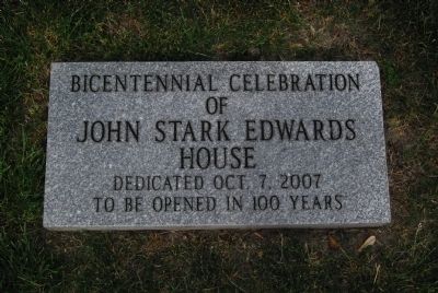 John Stark Edwards House Bicentennial Celebration Stone & Time Capsule image. Click for full size.