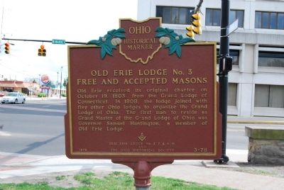 Old Erie Lodge No. 3 Free and Accepted Masons Marker image. Click for full size.