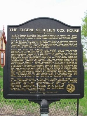 The Eugene St. Julien Cox House Marker image. Click for full size.