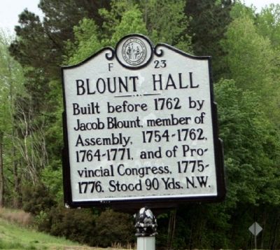 Blount Hall Marker image. Click for full size.