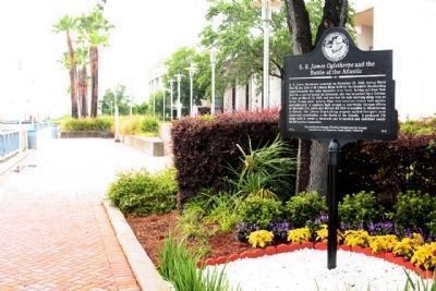 S.S. <i>James Oglethorpe </i> Marker, waterside along the Savannah River. Click for full size. S.S. <i>James Oglethorpe </i> Marker, waterside along the Savannah River image. Click for full size.