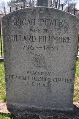 Abigail Powers Filmore headstone. Click for full size. Abigail Powers Filmore headstone image. Click for full size.