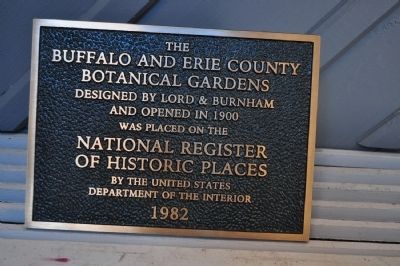 The Buffalo and Erie County Botanical Gardens Marker image. Click for full size.