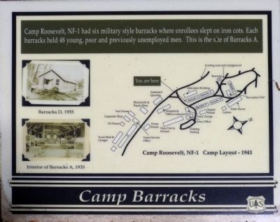 Camp Barracks Marker image. Click for full size.