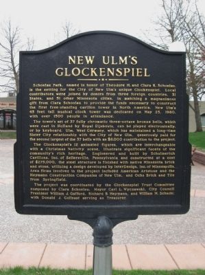 New Ulm's Glockenspiel Marker image. Click for full size.