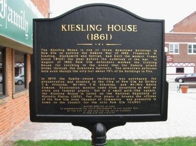 Kiesling House Marker. Click for full size. Kiesling House Marker image. Click for full size.