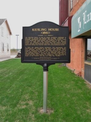 Kiesling House Marker. Click for full size. Kiesling House Marker image. Click for full size.