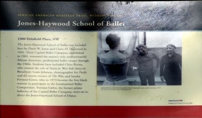 Jones-Haywood School of Ballet Marker image. Click for full size.