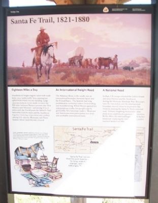 Santa Fe Trail, 1821 - 1880 Marker image. Click for full size.