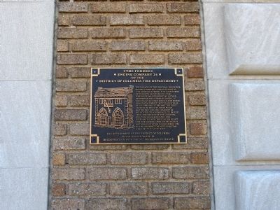 The Former Engine Co 24 of the District of Columbia Fire Department Marker image. Click for full size.