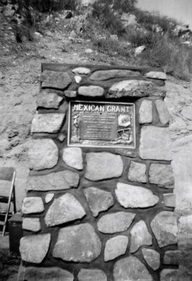 Mexican Grant Marker Dedication. Click for full size. Mexican Grant Marker Dedication image. Click for full size.