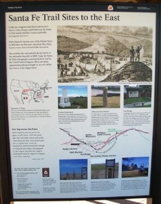 Santa Fe Trail Sites to the East Marker image. Click for full size.