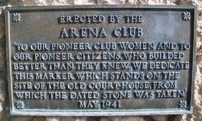 Pioneer Arena Club Women and Pioneer Settlers Marker image. Click for full size.