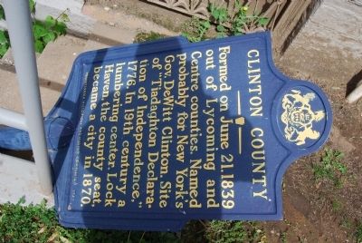 Clinton County Marker. Click for full size. Clinton County Marker image. Click for full size.