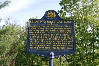 Leidy Natural Gas Boom Marker image. Click for full size.