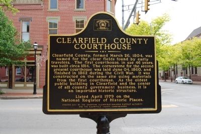 Clearfield County Courthouse Marker image. Click for full size.