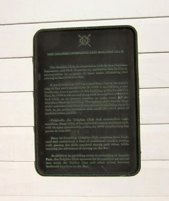 The Dolphin Swimming and Boating Club Marker. Click for full size. The Dolphin Swimming and Boating Club Marker image. Click for full size.