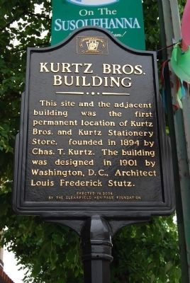 Kurtz Brothers Building Marker. Click for full size. Kurtz Brothers Building Marker image. Click for full size.